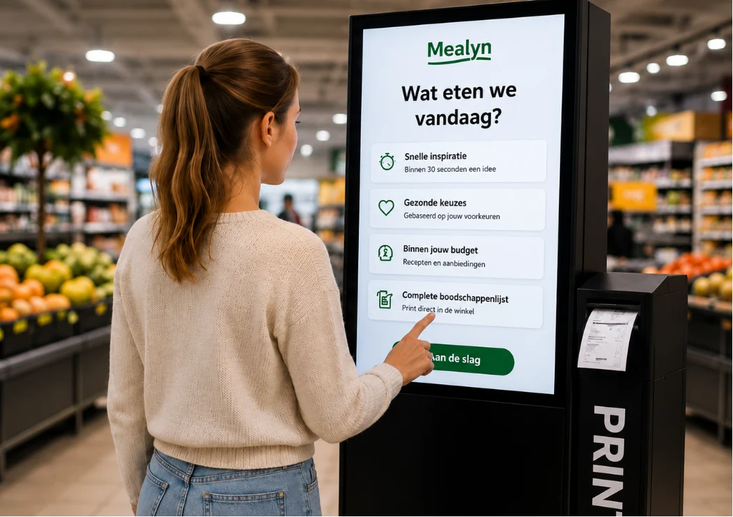 Mealyn kiosk in a supermarket